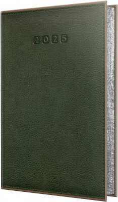 Agenda Herlitz datata 2025, A5, 352 pagini, Premium Deluxe Alghero, culoare bej / verde